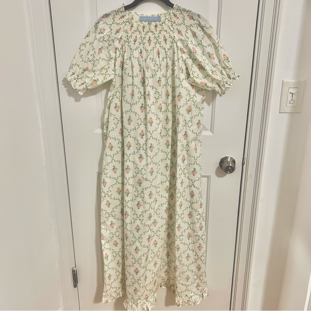 EUC Hill House Home Caroline Dress in Pastel Trellis in XS